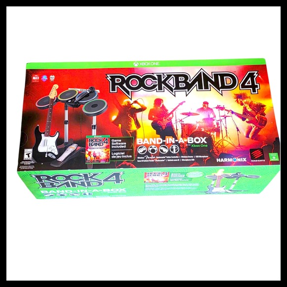 Harmonix Other - Rock‎ Band 4 Band in a Box Xbox One Game Software Guitar Drums Microphone Set